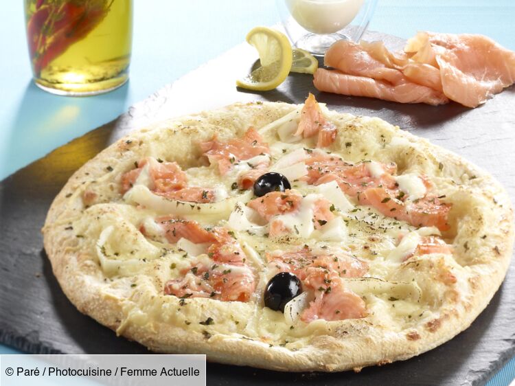 pizza saumon